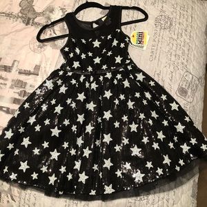 Harajuku Mini Sequined Star Dress- Girls 7/8